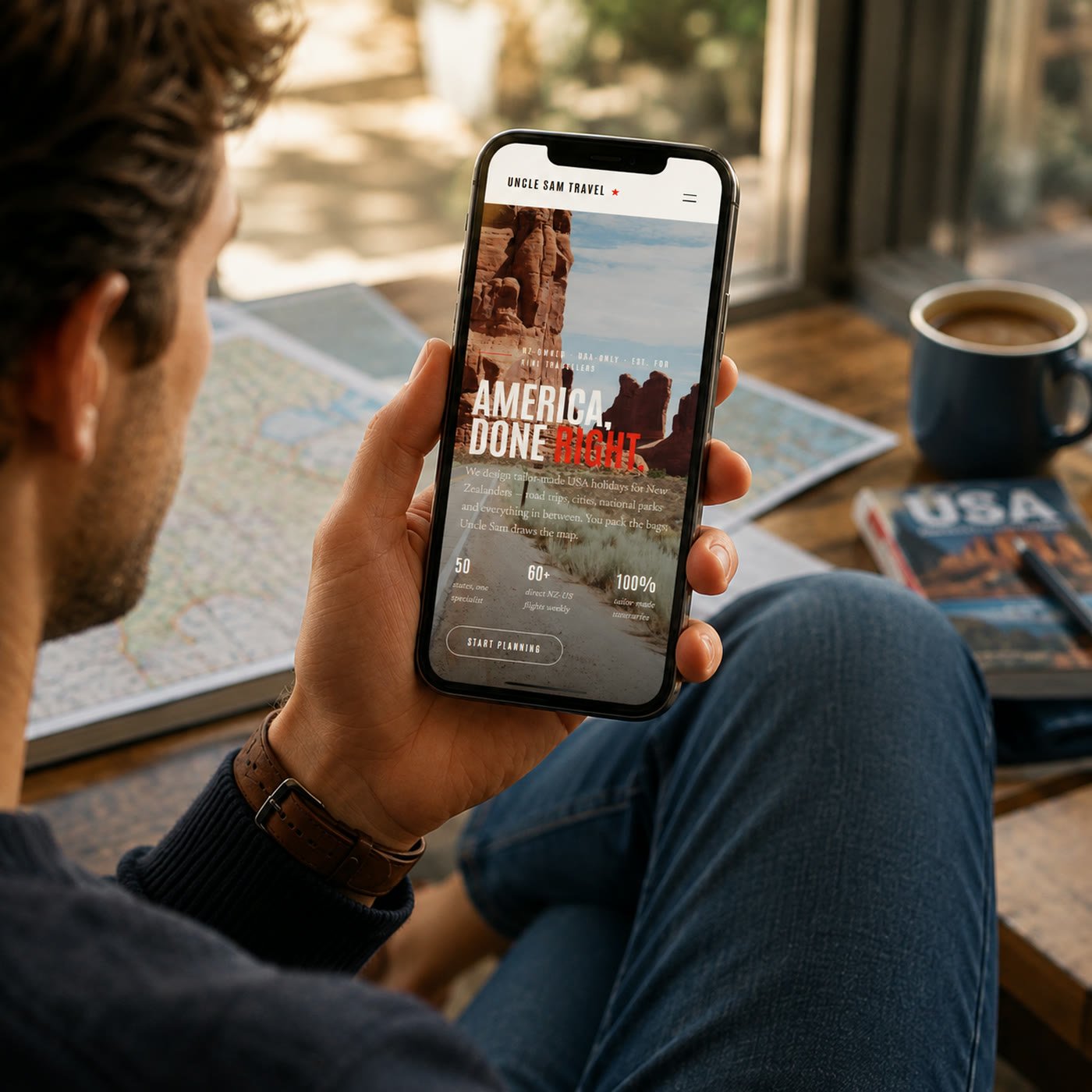 Uncle Sam Travel, custom travel website